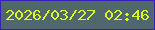 文字の大きさ：1、枠の色：3920ba、背景の色：4f676d、文字の色：d9fb19 無料ブログパーツのブログ時計