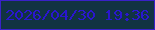 文字の大きさ：4、枠の色：3921c9、背景の色：113343、文字の色：2a16cf 無料ブログパーツのブログ時計
