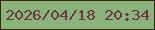 文字の大きさ：4、枠の色：39250b、背景の色：8ab47b、文字の色：6b3740 無料ブログパーツのブログ時計