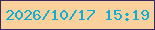 文字の大きさ：3、枠の色：392760、背景の色：fad09d、文字の色：0baed5 無料ブログパーツのブログ時計