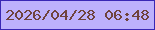 文字の大きさ：5、枠の色：3927b5、背景の色：bdb1fc、文字の色：6f433d 無料ブログパーツのブログ時計
