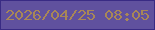 文字の大きさ：5、枠の色：392b84、背景の色：60519e、文字の色：a88757 無料ブログパーツのブログ時計