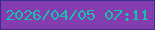 文字の大きさ：4、枠の色：392c8f、背景の色：833daf、文字の色：18beaf 無料ブログパーツのブログ時計