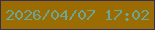 文字の大きさ：4、枠の色：392d55、背景の色：9b6c02、文字の色：6aa597 無料ブログパーツのブログ時計