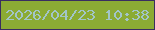 文字の大きさ：3、枠の色：392d60、背景の色：8bab34、文字の色：a2c5c9 無料ブログパーツのブログ時計