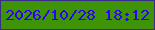 文字の大きさ：4、枠の色：392d8d、背景の色：3f9306、文字の色：2c00f9 無料ブログパーツのブログ時計