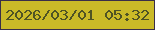 文字の大きさ：4、枠の色：392e49、背景の色：caba28、文字の色：4f5324 無料ブログパーツのブログ時計