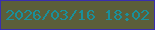 文字の大きさ：5、枠の色：392eb0、背景の色：5b5e3a、文字の色：19909b 無料ブログパーツのブログ時計