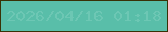 文字の大きさ：4、枠の色：393106、背景の色：59bea9、文字の色：6dc7b4 無料ブログパーツのブログ時計