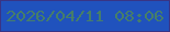 文字の大きさ：5、枠の色：393485、背景の色：2052bd、文字の色：467e69 無料ブログパーツのブログ時計