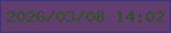 文字の大きさ：1、枠の色：39357b、背景の色：613e6f、文字の色：2d521f 無料ブログパーツのブログ時計