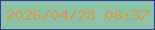 文字の大きさ：2、枠の色：3935ab、背景の色：8bc3a6、文字の色：d8974b 無料ブログパーツのブログ時計