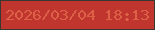 文字の大きさ：2、枠の色：393731、背景の色：c0362f、文字の色：dc6147 無料ブログパーツのブログ時計