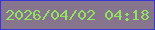 文字の大きさ：4、枠の色：3937d4、背景の色：87758e、文字の色：93e160 無料ブログパーツのブログ時計