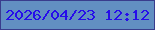 文字の大きさ：3、枠の色：393c8d、背景の色：628fc2、文字の色：260dea 無料ブログパーツのブログ時計