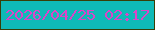 文字の大きさ：5、枠の色：393e06、背景の色：0fbab7、文字の色：da45c8 無料ブログパーツのブログ時計