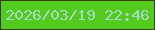 文字の大きさ：4、枠の色：393e09、背景の色：52cb1e、文字の色：a6dbc3 無料ブログパーツのブログ時計