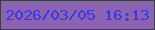 文字の大きさ：3、枠の色：393e47、背景の色：8c63b2、文字の色：383adf 無料ブログパーツのブログ時計