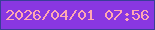 文字の大きさ：1、枠の色：393e98、背景の色：8937e1、文字の色：ffa8b2 無料ブログパーツのブログ時計