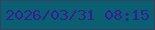 文字の大きさ：5、枠の色：39405d、背景の色：096073、文字の色：391c93 無料ブログパーツのブログ時計