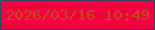 文字の大きさ：3、枠の色：394060、背景の色：f2023e、文字の色：c3491e 無料ブログパーツのブログ時計