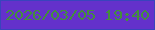 文字の大きさ：5、枠の色：3944bd、背景の色：6431cb、文字の色：438e3c 無料ブログパーツのブログ時計