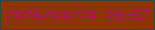 文字の大きさ：4、枠の色：394544、背景の色：8b3404、文字の色：b50a66 無料ブログパーツのブログ時計