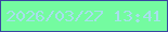 文字の大きさ：3、枠の色：3945a2、背景の色：74fba0、文字の色：a7dfec 無料ブログパーツのブログ時計