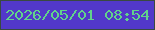 文字の大きさ：5、枠の色：394941、背景の色：5238ca、文字の色：61d28b 無料ブログパーツのブログ時計