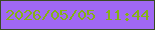 文字の大きさ：3、枠の色：394a22、背景の色：a068f4、文字の色：85b114 無料ブログパーツのブログ時計