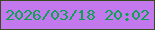 文字の大きさ：5、枠の色：394c1d、背景の色：c478ee、文字の色：0da154 無料ブログパーツのブログ時計