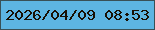 文字の大きさ：1、枠の色：395056、背景の色：5db5e2、文字の色：181004 無料ブログパーツのブログ時計