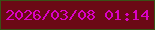 文字の大きさ：3、枠の色：395116、背景の色：6b0915、文字の色：da02c5 無料ブログパーツのブログ時計