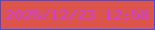 文字の大きさ：5、枠の色：3951ed、背景の色：dd554a、文字の色：c53fe4 無料ブログパーツのブログ時計