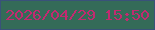 文字の大きさ：4、枠の色：39527a、背景の色：346b58、文字の色：c22a70 無料ブログパーツのブログ時計