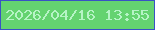 文字の大きさ：2、枠の色：3952c4、背景の色：64d370、文字の色：b6f4c6 無料ブログパーツのブログ時計