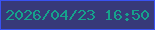 文字の大きさ：5、枠の色：3952f2、背景の色：373979、文字の色：16a28c 無料ブログパーツのブログ時計