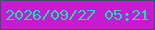 文字の大きさ：2、枠の色：395366、背景の色：c71ad1、文字の色：0ae3ad 無料ブログパーツのブログ時計