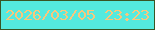 文字の大きさ：3、枠の色：395525、背景の色：54eadf、文字の色：f9c77b 無料ブログパーツのブログ時計