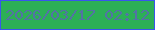 文字の大きさ：2、枠の色：3955ec、背景の色：2caf56、文字の色：5372a5 無料ブログパーツのブログ時計