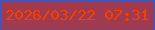 文字の大きさ：4、枠の色：3957c5、背景の色：a03b4f、文字の色：f74000 無料ブログパーツのブログ時計