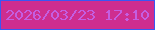 文字の大きさ：3、枠の色：3957f3、背景の色：ce2d8f、文字の色：c45ee1 無料ブログパーツのブログ時計