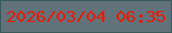 文字の大きさ：4、枠の色：395b5b、背景の色：62727b、文字の色：e21d05 無料ブログパーツのブログ時計