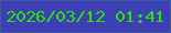 文字の大きさ：3、枠の色：395d9e、背景の色：3f3fb5、文字の色：28e304 無料ブログパーツのブログ時計
