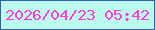 文字の大きさ：1、枠の色：395ea7、背景の色：bbfbee、文字の色：fc3cdd 無料ブログパーツのブログ時計