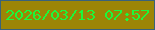 文字の大きさ：5、枠の色：39627b、背景の色：9c8506、文字の色：1bf93b 無料ブログパーツのブログ時計