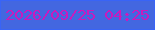 文字の大きさ：1、枠の色：3964f6、背景の色：4367e0、文字の色：c91abd 無料ブログパーツのブログ時計
