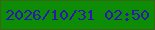 文字の大きさ：5、枠の色：396517、背景の色：0d8d06、文字の色：2c17af 無料ブログパーツのブログ時計