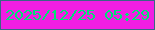 文字の大きさ：2、枠の色：396685、背景の色：f11ee3、文字の色：01e176 無料ブログパーツのブログ時計