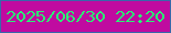 文字の大きさ：2、枠の色：3967aa、背景の色：c00ba0、文字の色：2bf075 無料ブログパーツのブログ時計